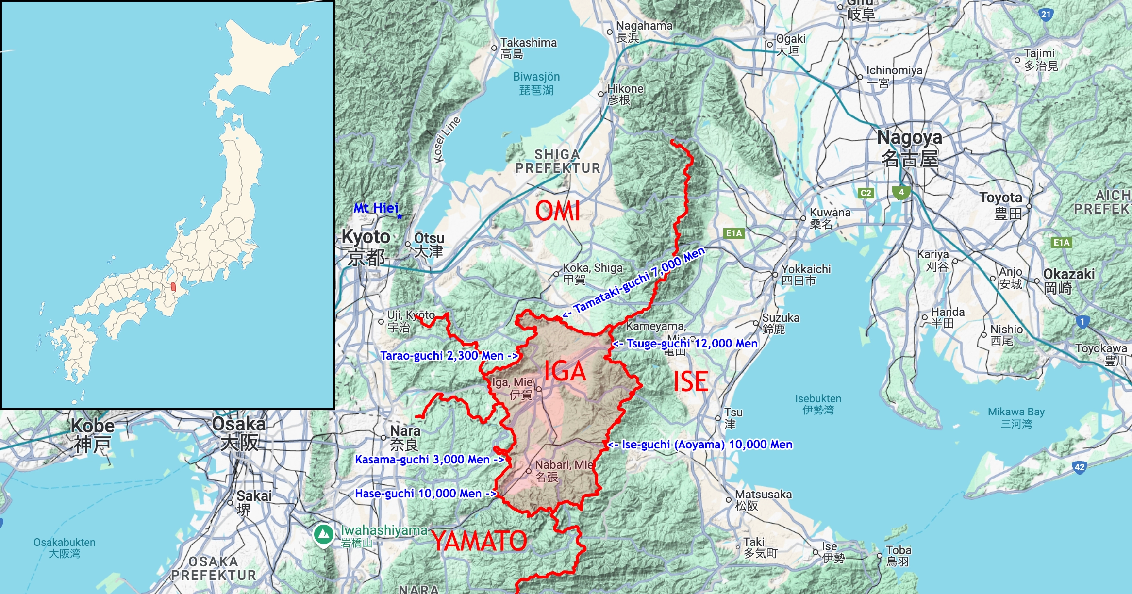 Second Iga War invasion plan